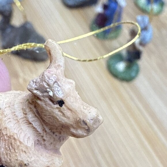 Dollhouse Miniature Christmas Holiday 10 Piece Hand Painted Nativity ornaments - Picture 11 of 11